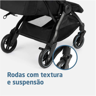 Carrinho de Bebê Maxi-Cosi Travel Sistem Eva³ Trio Essential Black - Design moderno