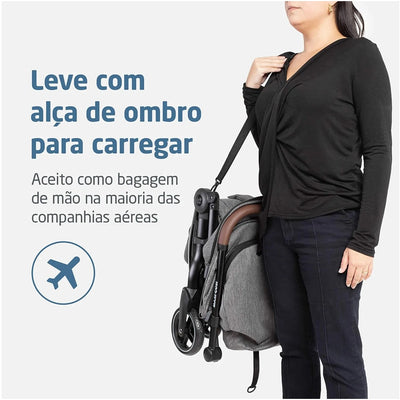 Carrinho de Bebê Maxi-Cosi Travel Sistem Eva³ Trio Select Grey - Compacto e fechamento automático